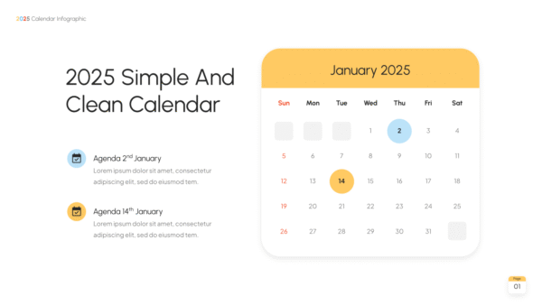 2025 Calendar Infographic Presentation