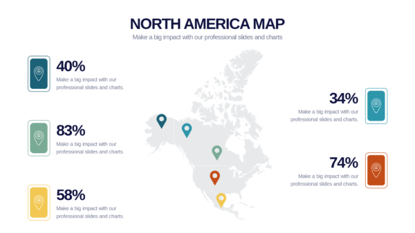 Keynote North America Map Infographics