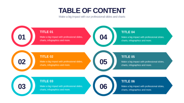 Keynote Tables Of Content