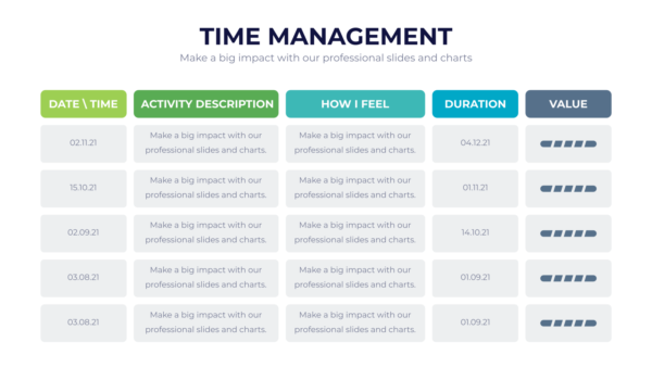 Time Management Powerpoint Infographics