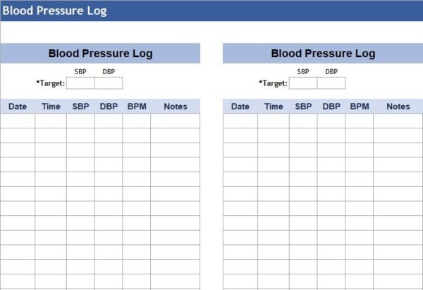 Blood Pressure Log