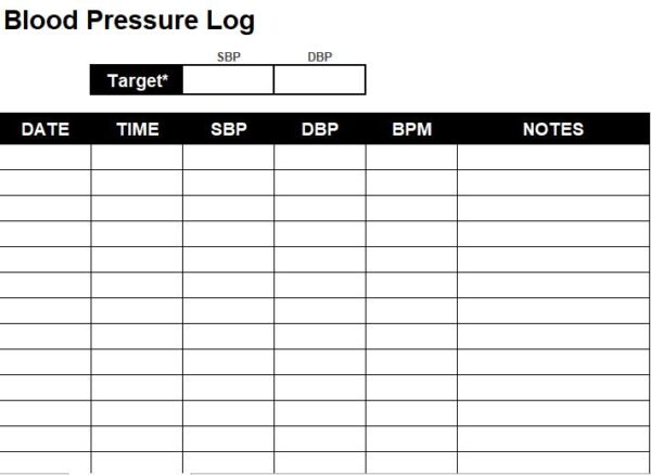 Blood Pressure Log (Large)