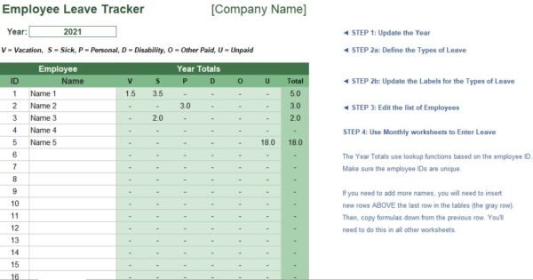 Employee Leave Tracker
