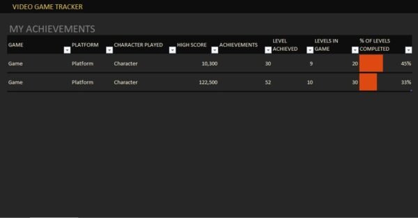Video Game Tracker