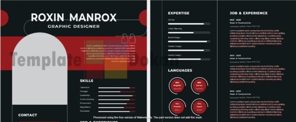 Black & Red CV Word Template
