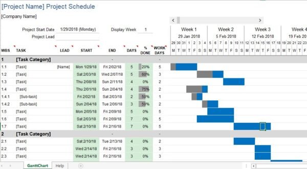 Gantt Chart – Excel Template for Project Timeline and Task Management