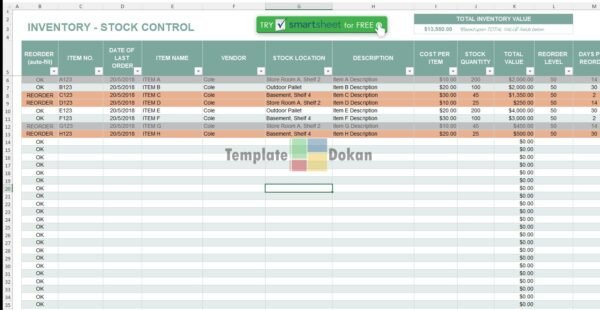 Inventory Management Template Updated