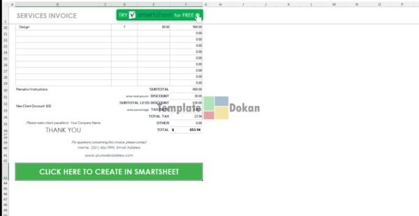 Services Invoice Template