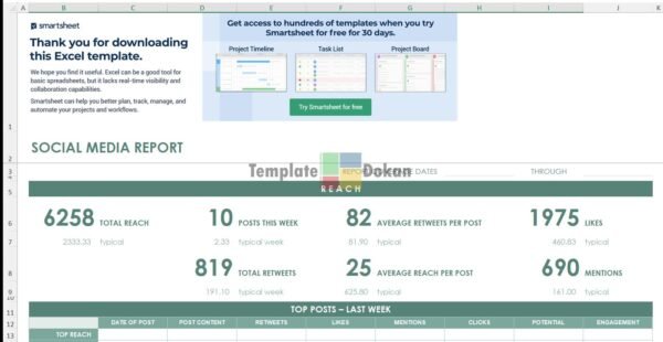 Social Media Report Template