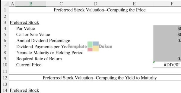 Preferred Stock Valuation