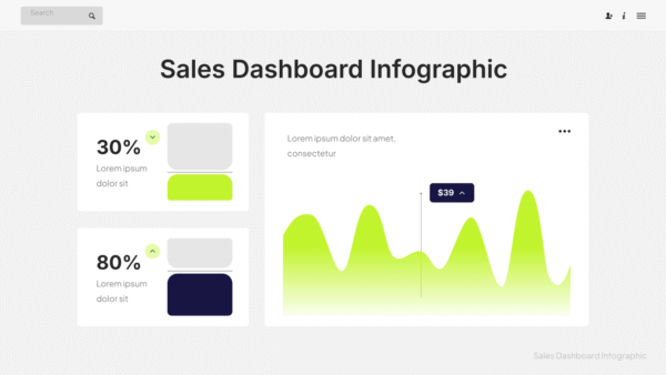 Modern Sales Dashboard Infographic PowerPoint Template