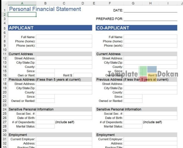 Personal Financial Statement