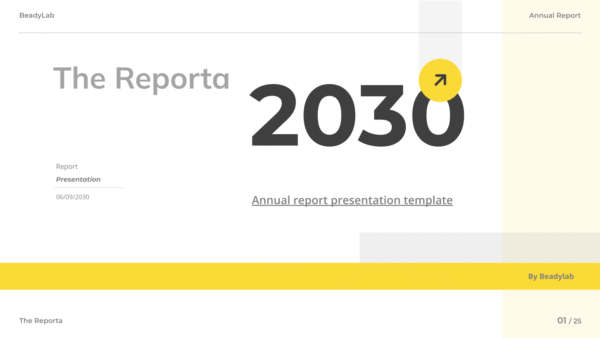 Reporta Annual Report – PowerPoint & Google Slides Template