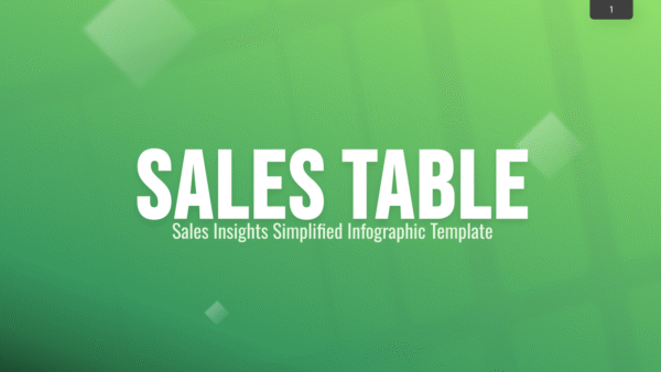 Sales Table Infographics Presentation Template