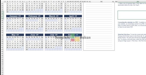 School Year Calendar 14Month