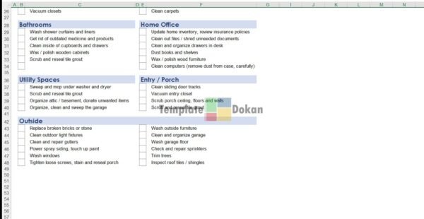 Spring Cleaning Checklist