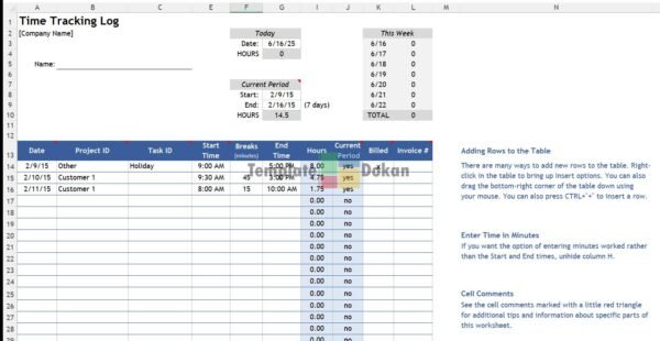 Time Tracking Template