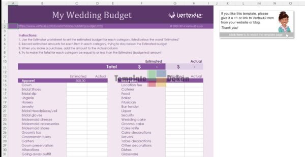 Wedding Budget