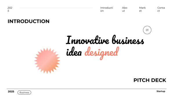 White Minimalist Startup Pitch Deck Presentation Template