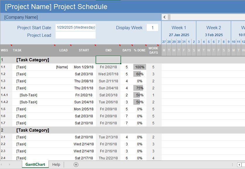 Gantt Chart V2 – Advanced Excel Template – Template Dokan